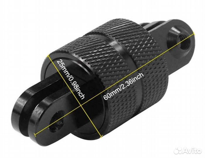 Gopro поворотный на 360 переходник металл