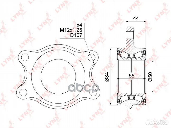 Подшипник ступицы lynxauto WB-1032 WB-1032 lynx
