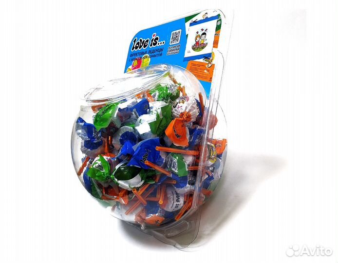 Love is леденец на палочке с начинкой, 75 штук