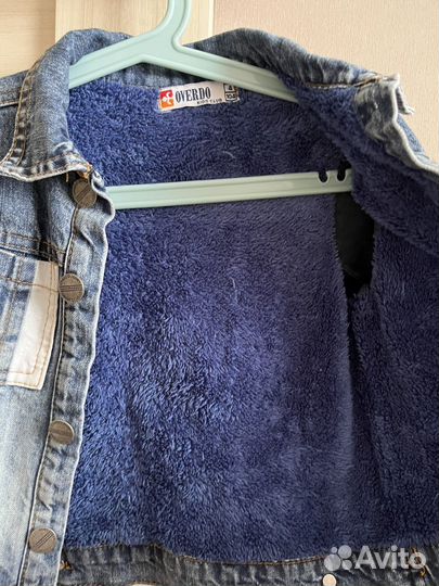 Джинсовая куртка с мехом детская