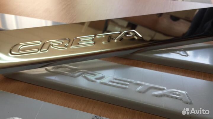 Накладки на пороги Hyundai Creta 1 (нержавейка)