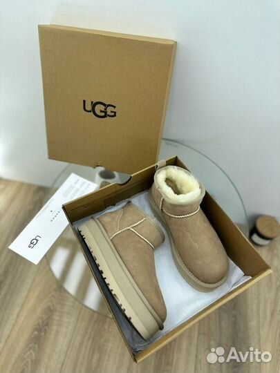 Угги женские натуральные на платформе
