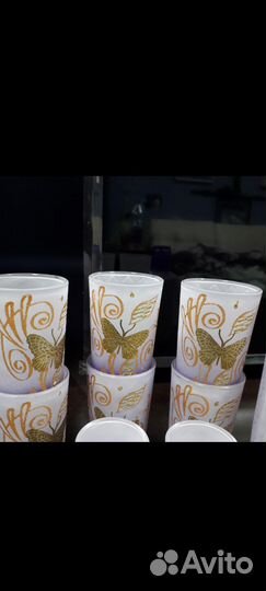 Два набора графин, рюмки, стаканы