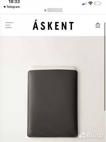 Кожаный чехол для ноутбука askent