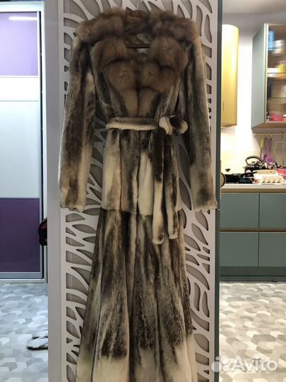 Шуба норковая Греция с соболем