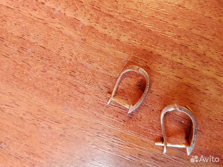 Серьги серебро/позолота