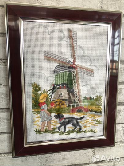 Картина вышивка крестом ручная работа