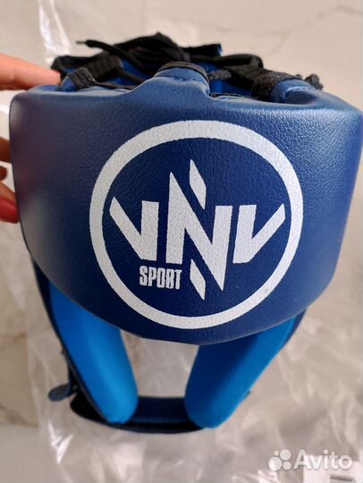 Боксерский шлем синий