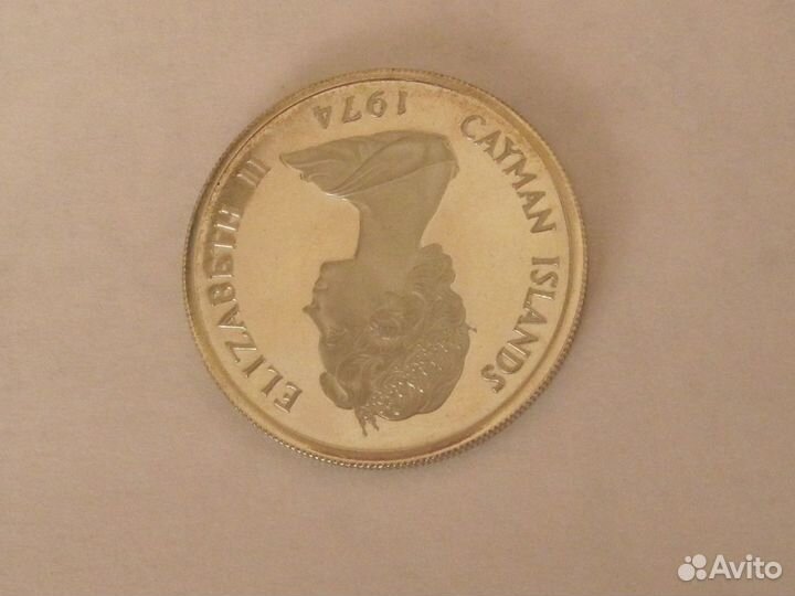 5 долларов Каймановы о-ва пруф редкая серебро 32,8