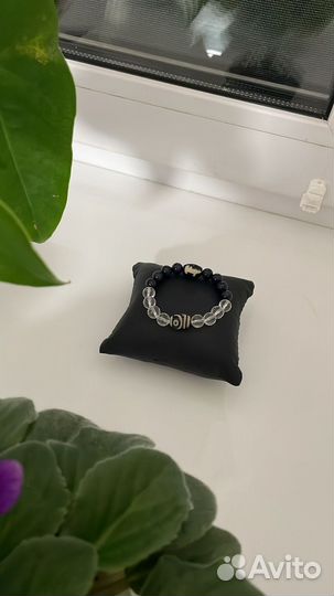 Браслет на намерение с бусиной Дзи