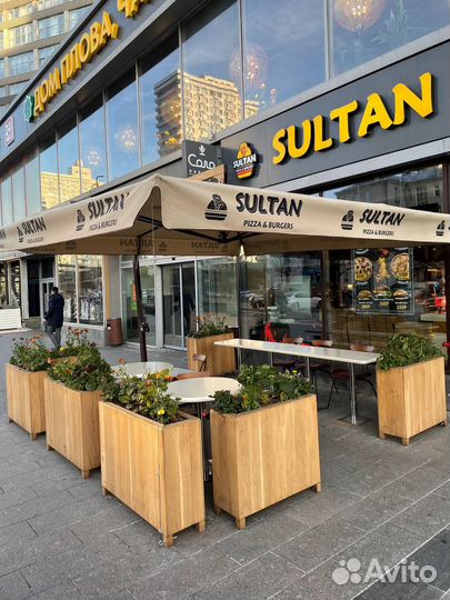 Усиленный зонт 3х3 для кафе в наличии