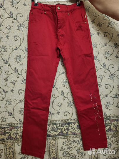 Красные брюки для девочки