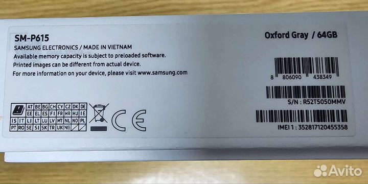 Планшет Samsung Tab S6 Lite SM-P615 LTE