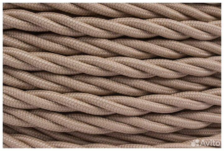 Провод ретро 3х1.5 матов. капучино (уп.50м) Bironi B1-434-716-50
