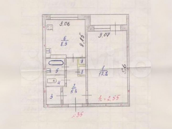 Аукцион: 2-к. квартира, 36,3 м², 2/5 эт.