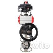 Затвор дисковый поворотный DN.ru WBV3232V-2W-Fb Ду65 Ру16, нержавеющая сталь 316L, уплотнение - Vito