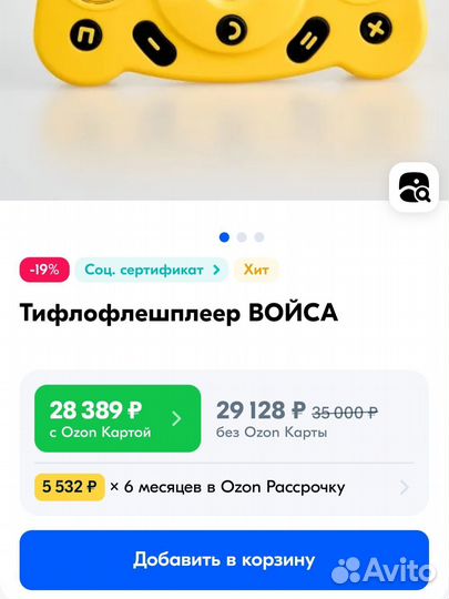 Тифлофлешплеер Войса новый