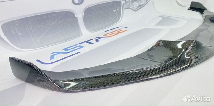 Сплиттер на BMW F30 MAD стиль карбон