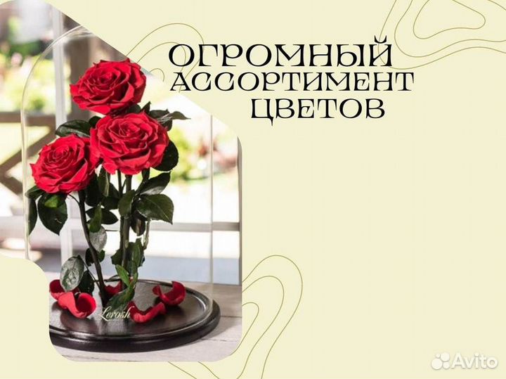 Розы в колбе любые