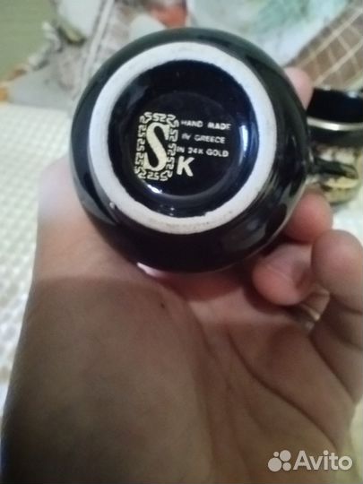 Греческий кофейный сервиз с позолотой