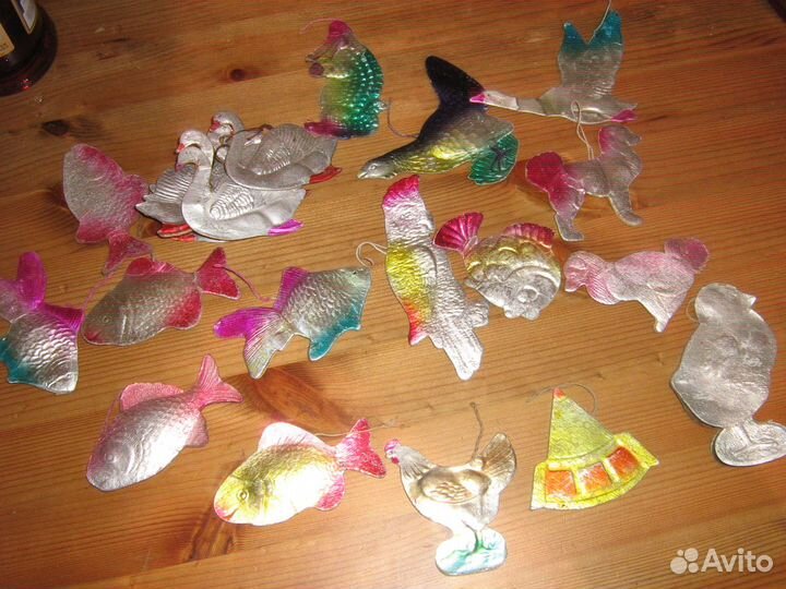 Ёлочные картонные игрушки разные СССР