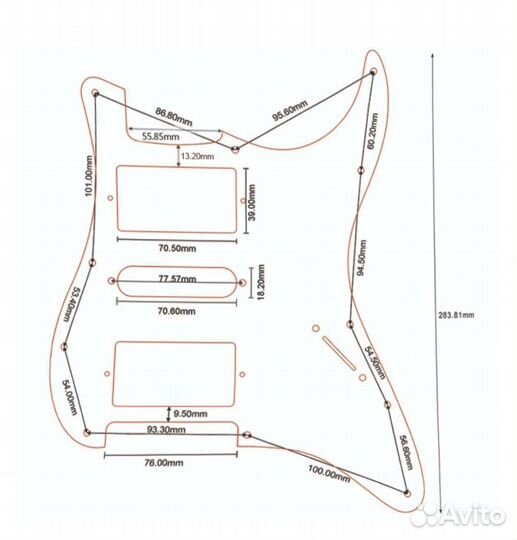 Пикгард стратокастер stratocaster
