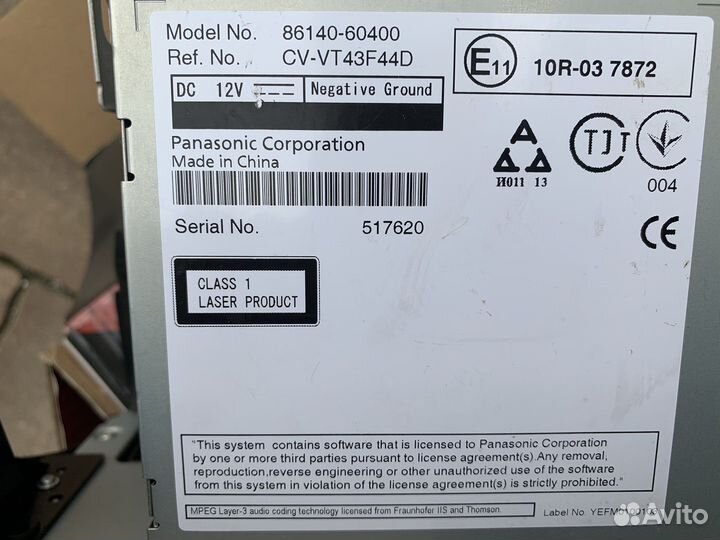 Штатная магнитола toyota prado 150