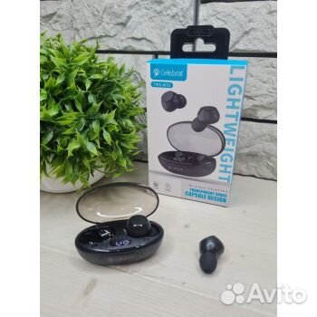 Наушники Celebrat W32 чёрные, с индикатором заряда