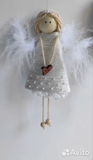 Интерьерная куколка ангел, макраме