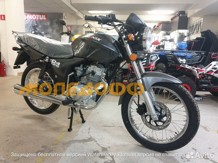 Мотоцикл дорожный Minsk d4 grey + шлем