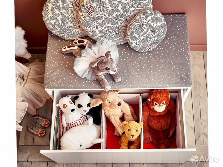 Новая Скамья с ящиком смостад белая