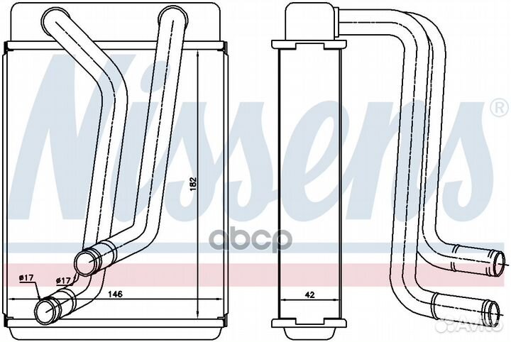 Радиатор отопителя 77508 Nissens