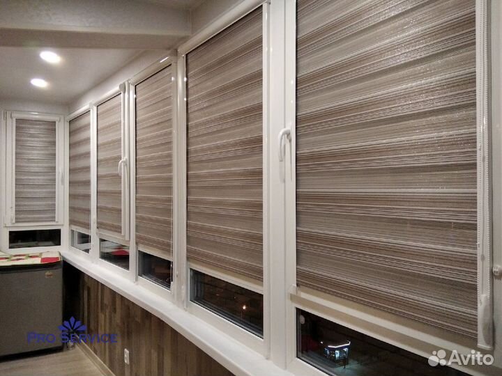 Рулонные шторы блэкаут день ночь