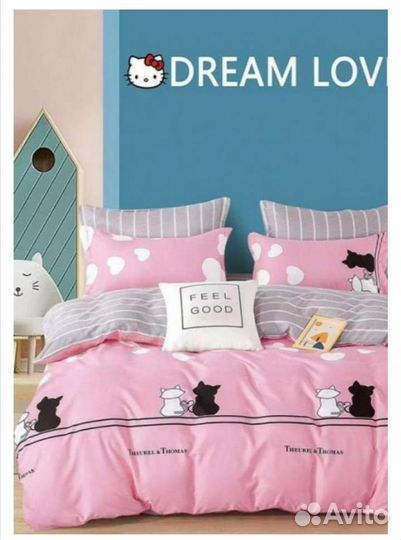 Семейное постельное белье новое