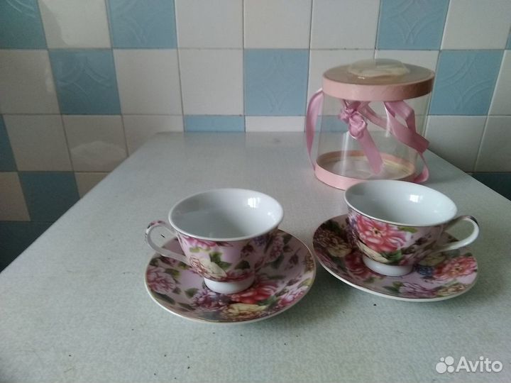 Чайный сервиз на 2 персоны, новый