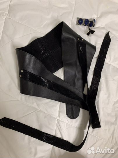 Кожаный пояс корсет