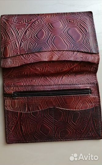 Кошелек мужской кожаный, СССР, винтаж 1980х
