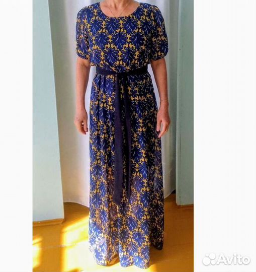 Платье летнее легкое в пол 46