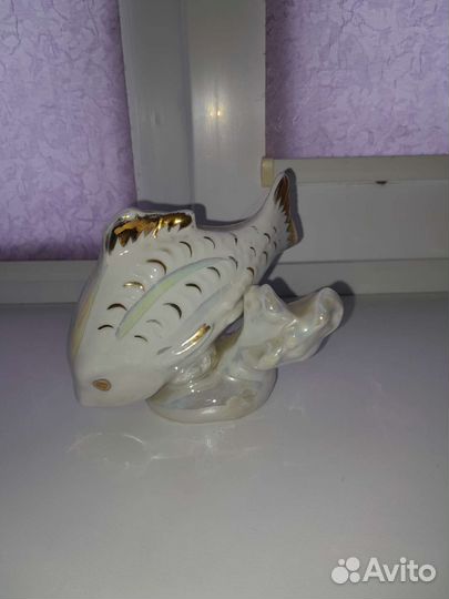 Статуэтка рыба карп СССР фарфор