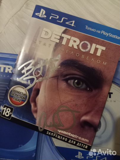 Детройт игра PS4 с автографом Брайана Декарта
