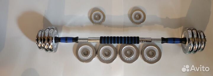 Гантели разборные металлические со штангой