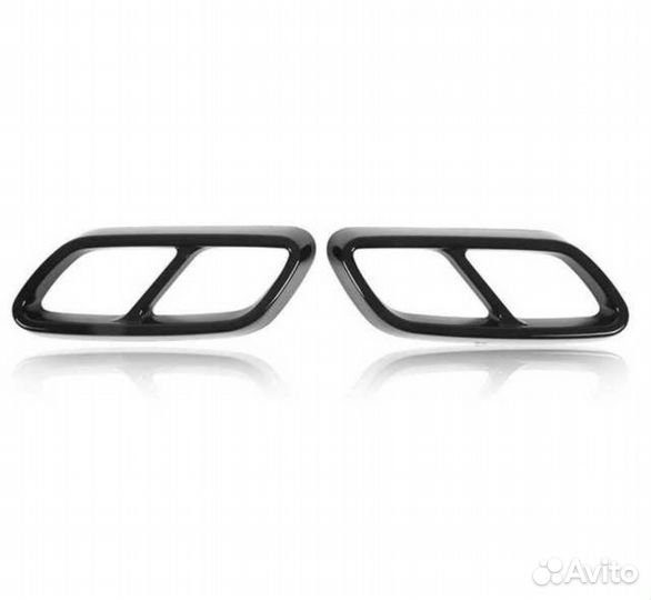 Насадки на глушитель Mercedes C class W206 черные