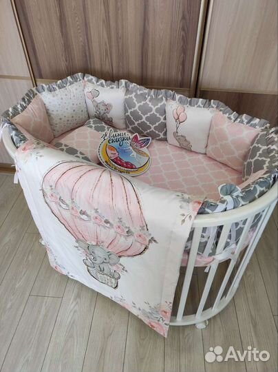 Комплект в кроватку, бортики. Новый