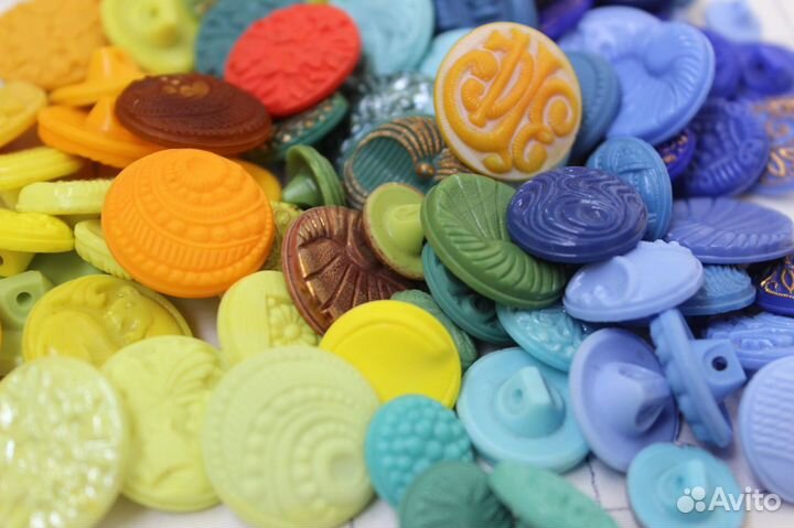 Пуговицы стекло СССР винтаж цветные