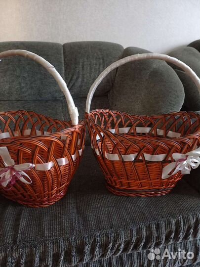 Корзины плетеные из лозы 3 шт