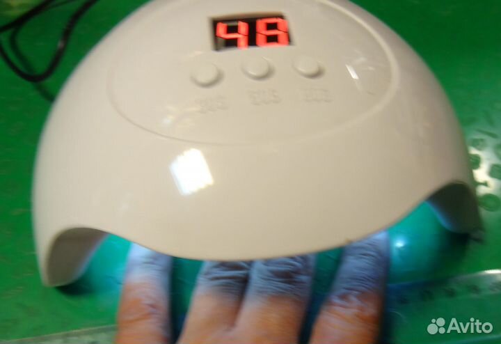 Лампа для Ногтей USB светодиод уф Таймер белая бу