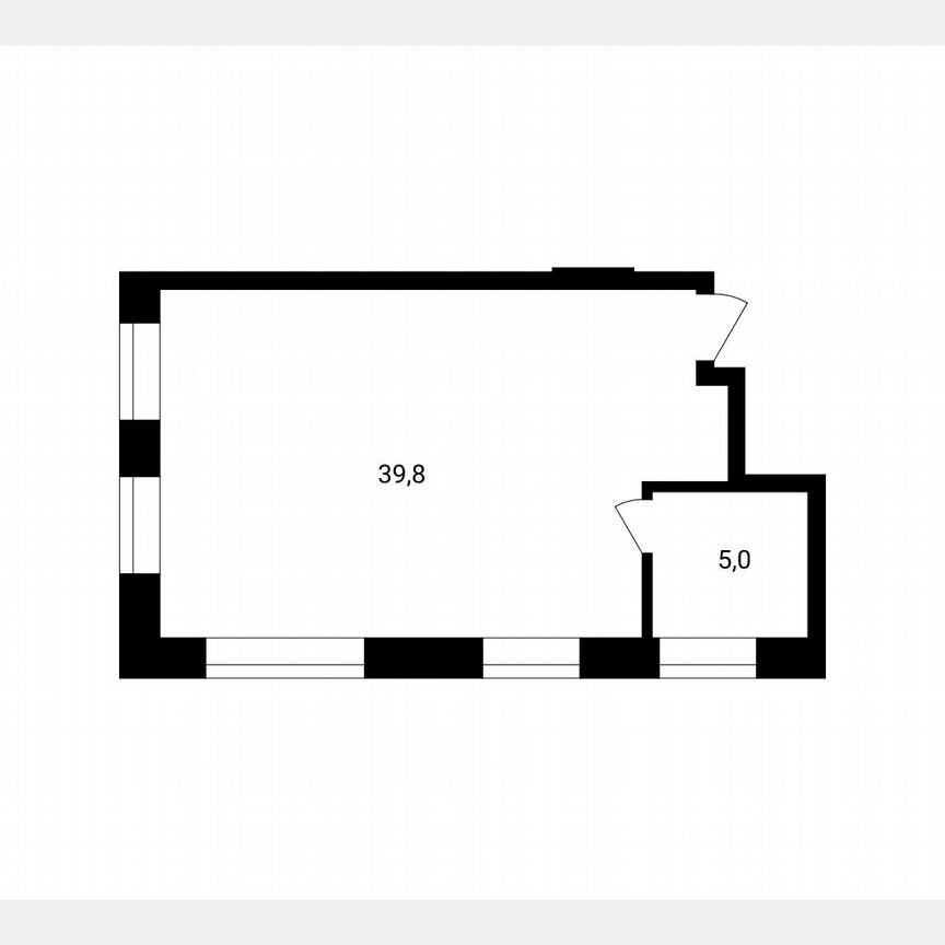 1-к. апартаменты, 44,8 м², 7/14 эт.