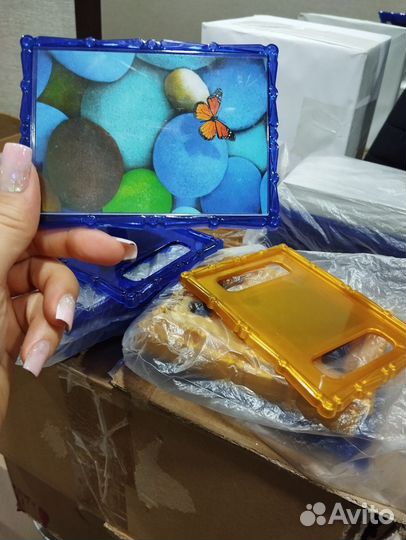 Коричневый магнитик под фото из акрила 80х110, 10ш