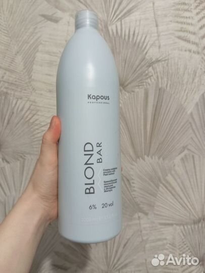 Kapous blond bar остаток 6% эмульсия и пудра