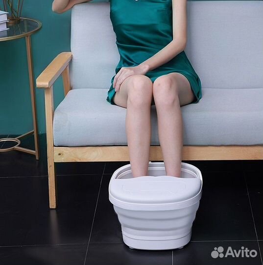 Массажная ванночка для ног с подогревом, складное